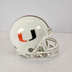 Riddell Miami Hurricanes Mini Football Helmet White The U NCAA Collectible